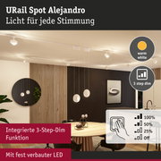 URail Spot Alejandro weiße LED-Deckenleuchte mit 3-Stufen-Dimmfunktion für warmweißes Licht