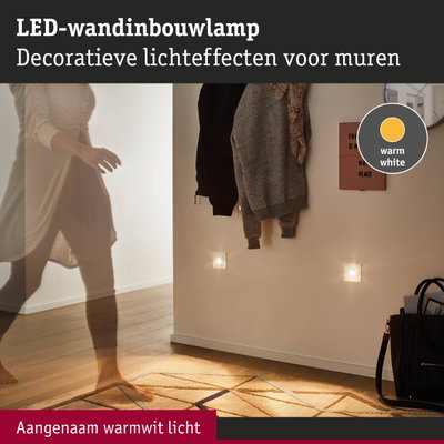 LED-wandinbouwlamp met warm wit licht voor decoratieve lichteffecten op muren in huis