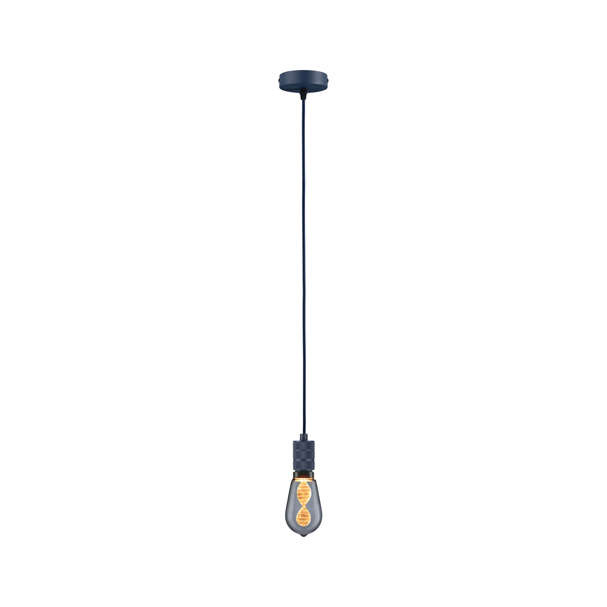 Hangende hanglamp met zwarte kabel en decoratieve lamp voor moderne woonruimtes