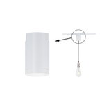 White round metal ceiling spotlight with LED bulb, perfect for modern indoor lighting