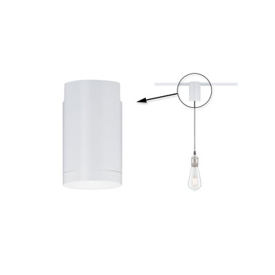 Weißer runder Deckenstrahler aus Metall mit LED-Lampe, ideal für moderne Innenbeleuchtung