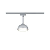 Spot LED argenté avec tête demi-ronde en métal pour éclairage intérieur moderne
