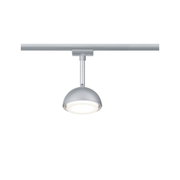 Silberne LED-Deckenleuchte mit rundem Leuchtenschirm aus Metall für moderne Innenbeleuchtung
