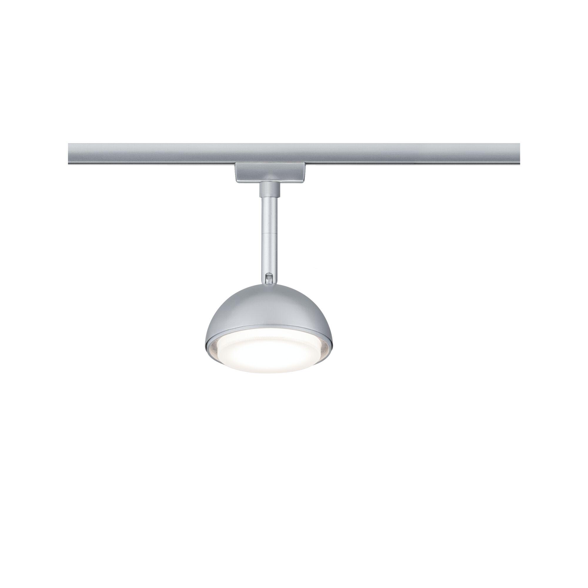 Silberne LED-Deckenleuchte mit rundem Leuchtenschirm aus Metall für moderne Innenbeleuchtung