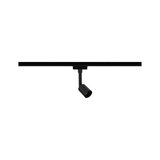 Spot LED noir en métal sur rail pour un éclairage intérieur flexible et moderne