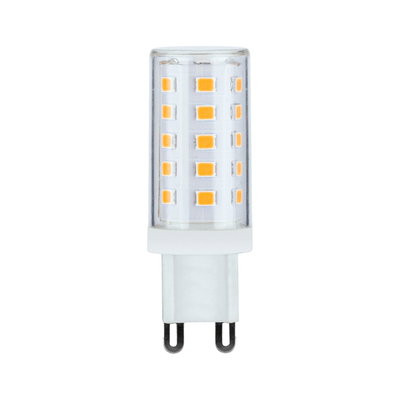 Petite ampoule LED G9 avec boîtier transparent et LED blanc chaud pour éclairage économique