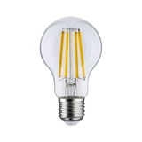 Klassieke LED-lamp met helder glas en gele filamenten voor energiezuinige verlichting