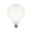 White Lampion Żarnik 230V LED Globe G125 E27 400lm 4,3W 3000K ściemnialny Biały Round LED bulb with white textured glass and E27 base for decorative lighting solutions