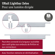 URail Lightbar Zelos rail en aluminium blanc avec fonction mémoire pour éclairage LED dirigé