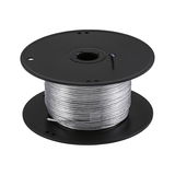 Spool with transparent cable on black plastic core for lighting and electronic projects