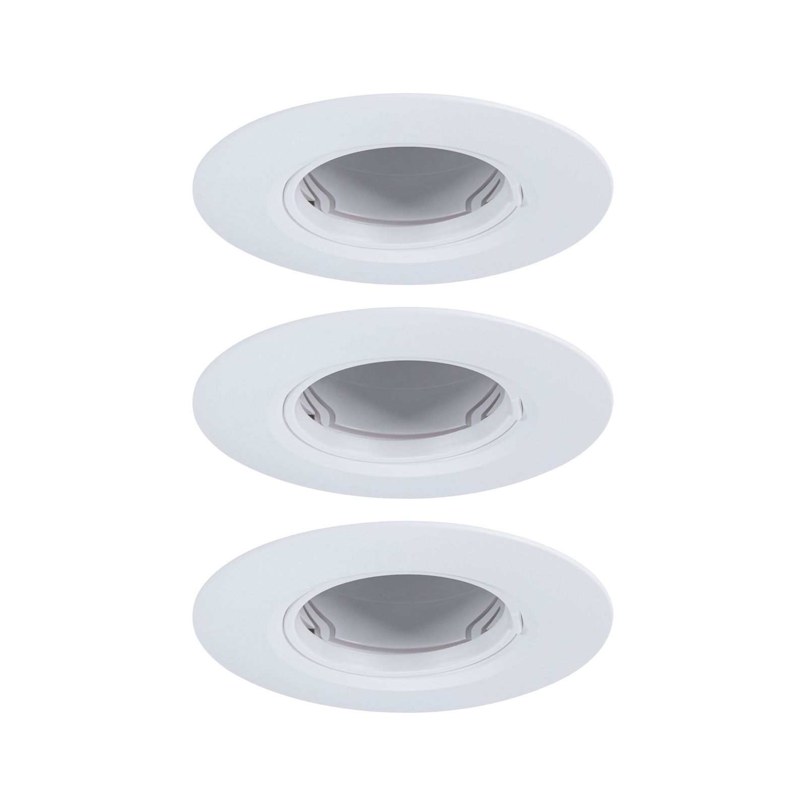 Recessed luminaire 3 pack Rigid round 90mm GU10 max. 3x10W 230V dimmable White