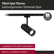 Schwarzer URail Spot Theron Universal-Spot mit Memory-Funktion und 50.000 Stunden Lebensdauer
