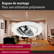 Premium Spot encastré orientable rond 83mm 30° GU5,3 max. 50W 230/12V gradable Blanc