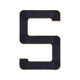 Applique murale LED en forme de S à énergie solaire avec panneau solaire noir et cadre blanc pour éclairage extérieur