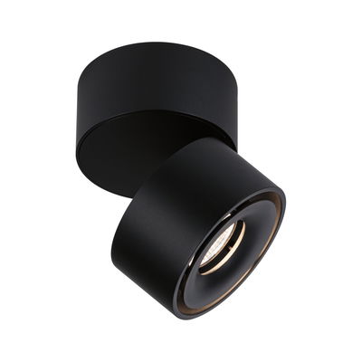 Spot LED de plafond noir en métal au design moderne pour un éclairage ciblé