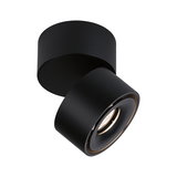 Black metal LED ceiling spotlight with modern design for focused room lighting