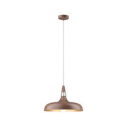 Nowoczesna brązowa lampa wisząca z metalu z ciepłym białym światłem do eleganckiego oświetlenia
