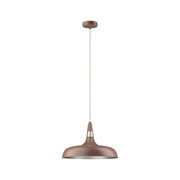 Moderne braune Pendelleuchte aus Metall mit warmweißem Licht für stilvolle Raumbeleuchtung