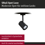 Schwarzer URail Spot Luxe Strahler aus Metall für moderne LED Schienensysteme