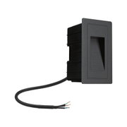 Luminaire encastré en plastique noir avec câble et connexion ouverte pour éclairage LED