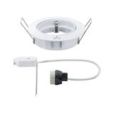 Witte kunststof inbouwspot houder met metalen veren en kabelconnector voor LED-verlichting