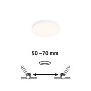 Round white LED ceiling light with warm white glow and slim design for modern interiors