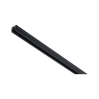 Black aluminum rail for LED track lighting systems, modern design for flexible lighting solutions