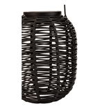 Black round woven metal lamp with modern design for stylish home lighting