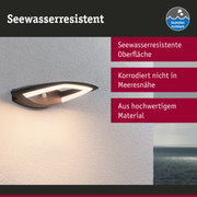 Seewasserresistenter Außenwandleuchte in Schwarz mit LED-Beleuchtung und hochwertigem Material