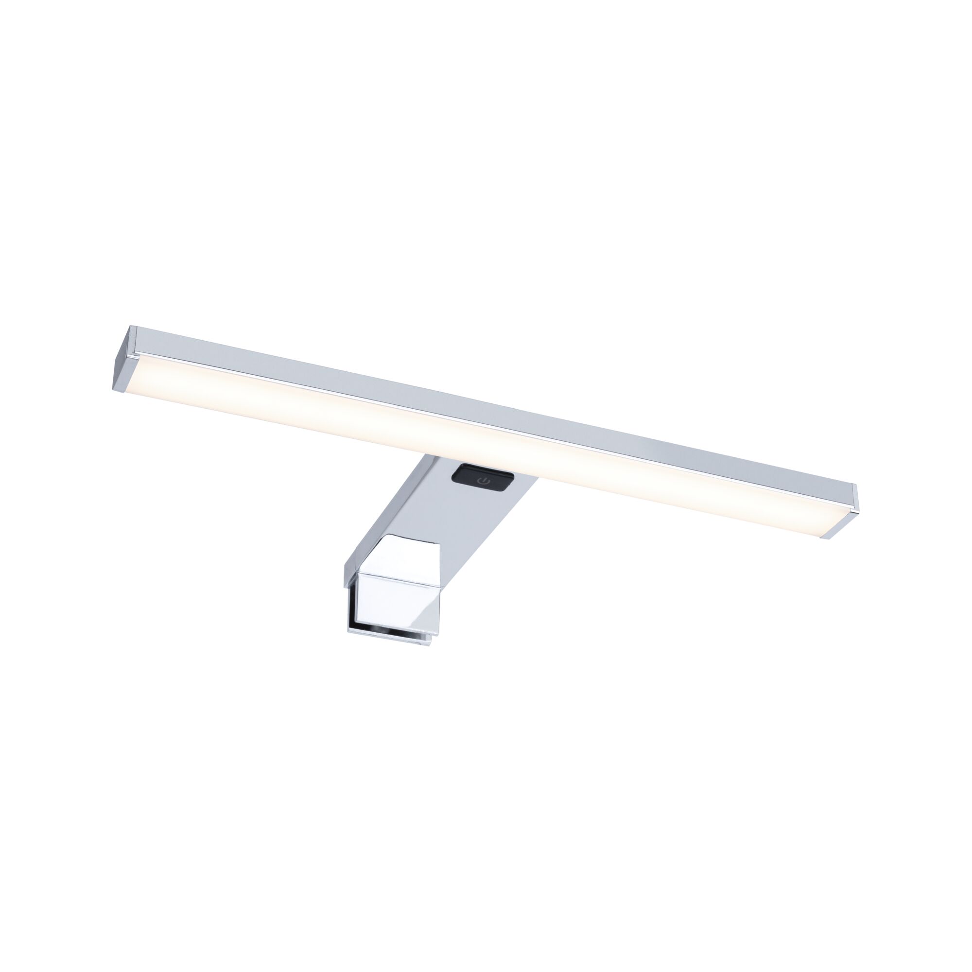 Moderne LED-Spiegelleuchte aus Chrom mit warmweißem Licht und Touch-Schalter für Badbeleuchtung
