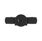 Black plastic lamp socket housing with central opening for LED lights, lighting component