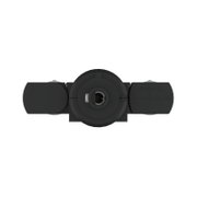 Black plastic light connector with rotary mechanism and three connection positions