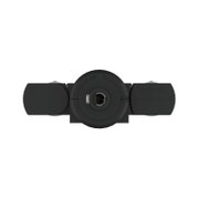 Connecteur lumineux en plastique noir avec mécanisme rotatif et trois positions de connexion