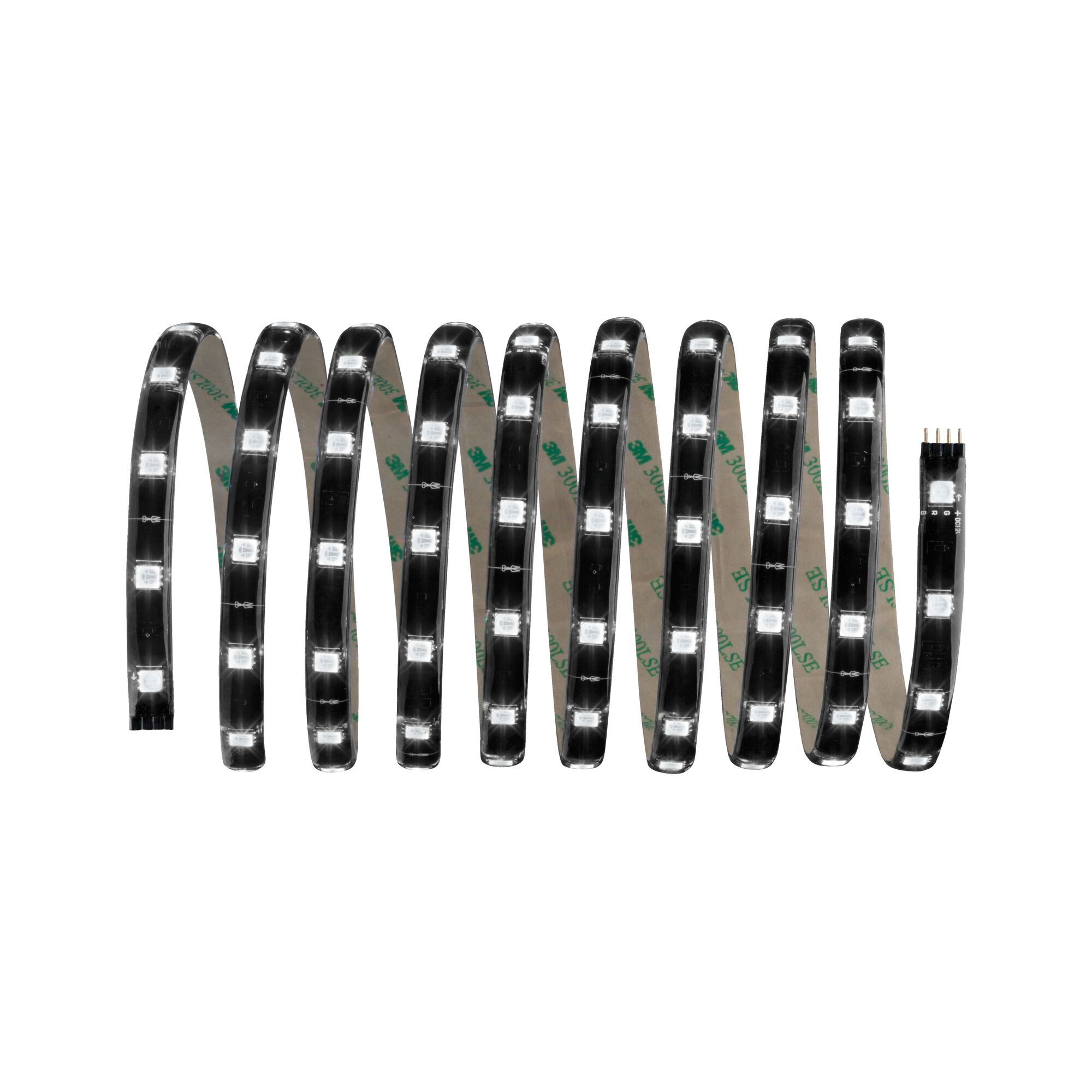 Flexibele LED-strip met zwarte achterkant en witte LED's voor veelzijdige verlichtingsmogelijkheden