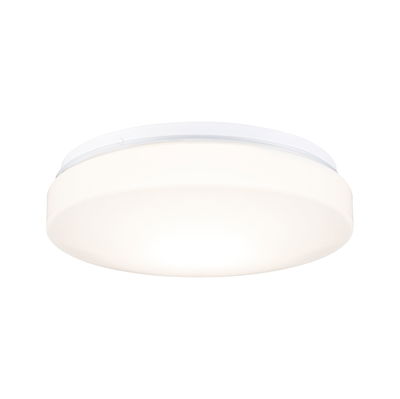 Plafonnier rond blanc en plastique avec LED blanc chaud pour pièces de vie