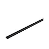 Black aluminum rail for LED lighting, slim design for modern lighting systems