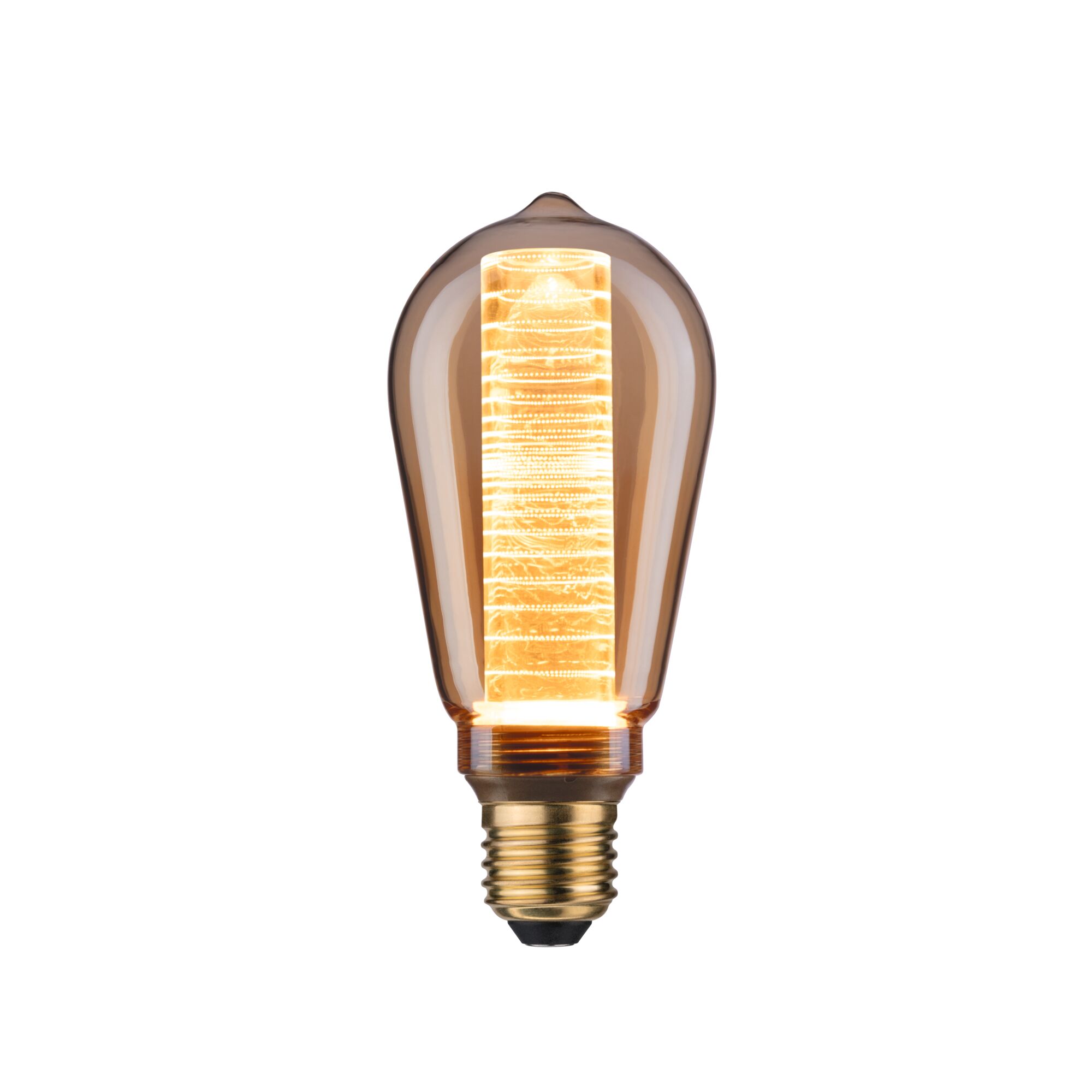 Inner Glow Edition LED Corn Inner corn ring pattern E27 230V 230lm 4W 1800K Gold LED bulb with brown glass and warm white light for decorative lighting use
