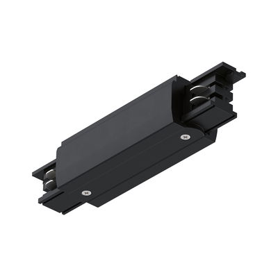 Connecteur noir en aluminium pour rails électriques avec vis, accessoire d'éclairage moderne