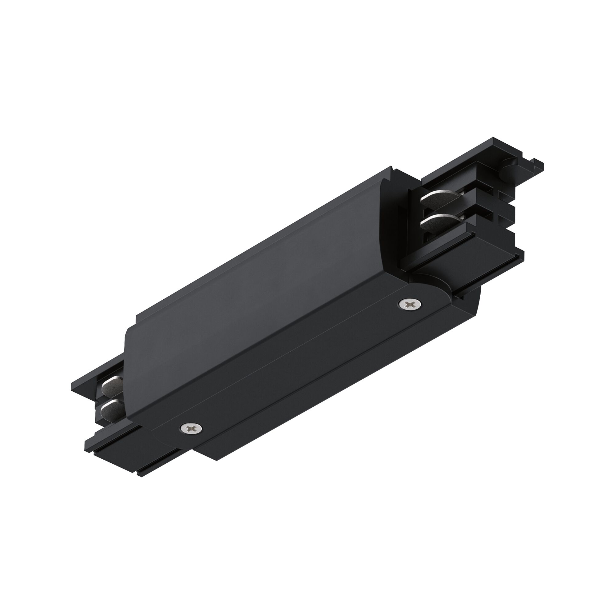 Profilé de rail d'éclairage en aluminium noir avec vis pour systèmes d'éclairage LED modernes