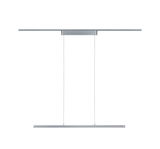 Modern silver aluminum LED pendant light with slim design for stylish home lighting