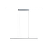 Moderne LED-Pendelleuchte aus silbernem Aluminium mit schlankem Design für Wohnräume