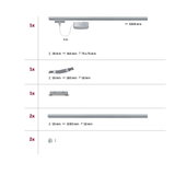 Technische Zeichnung silberner Aluminium-Schienenverbinder mit Maßen für LED-Schienenbeleuchtung