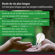 Ampoule LED avec durée de vie 3,5 fois plus longue que les lampes traditionnelles, éclairage durable