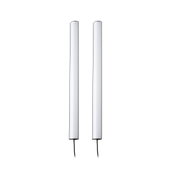 Two slim white LED light bars with black cable for modern indoor lighting solutions