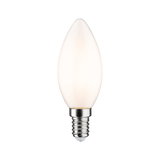 Ampoule LED bougie blanche mate avec culot E14 pour éclairage économique