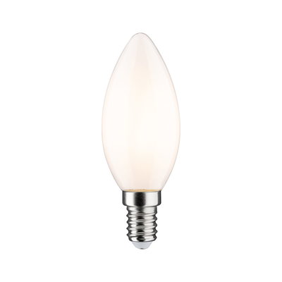 Matte white LED candle bulb with E14 base for energy-efficient lighting