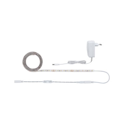 Bande LED blanche avec adaptateur secteur et câble de contrôle pour éclairage flexible