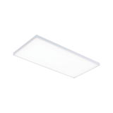 Flaches rechteckiges LED-Deckenpanel in Weiß mit gleichmäßiger Lichtverteilung für moderne Innenräume