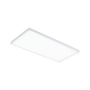 Plafonnier LED rectangulaire avec cadre en aluminium blanc et diffusion uniforme de la lumière