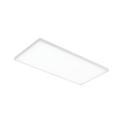 Rectangular LED ceiling light with white aluminium frame and even light distribution